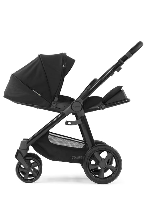 BabyStyle Oyster 3 Luxury Bundle with Capsule i-Size Car Seat & Oyster Duofix Base - Pixel on Gloss Black Chassis - Delivery Late June