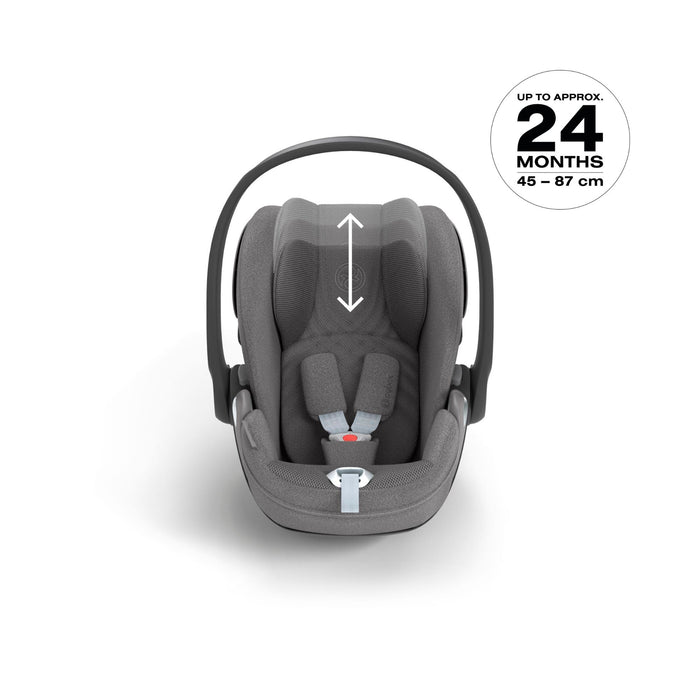 Cybex Cloud T i-Size Rotating Baby Car Seat & Isofix Base - Mirage Grey Plus - June Delivery