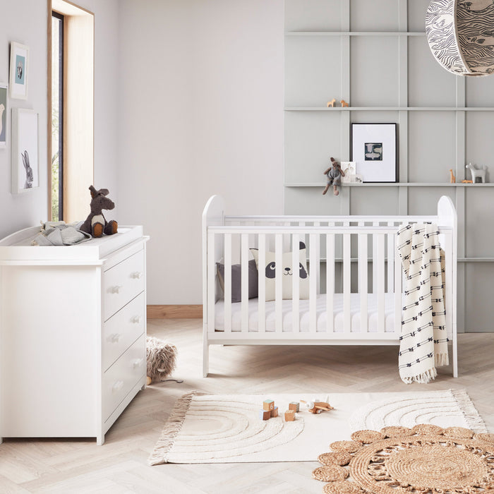 Babymore Aston 2 Piece Room Set - White - Delivery Early May