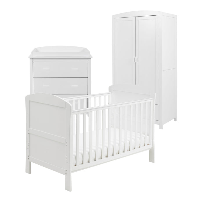 Babymore Aston 3 Piece Room Set - White - Delivery Early May