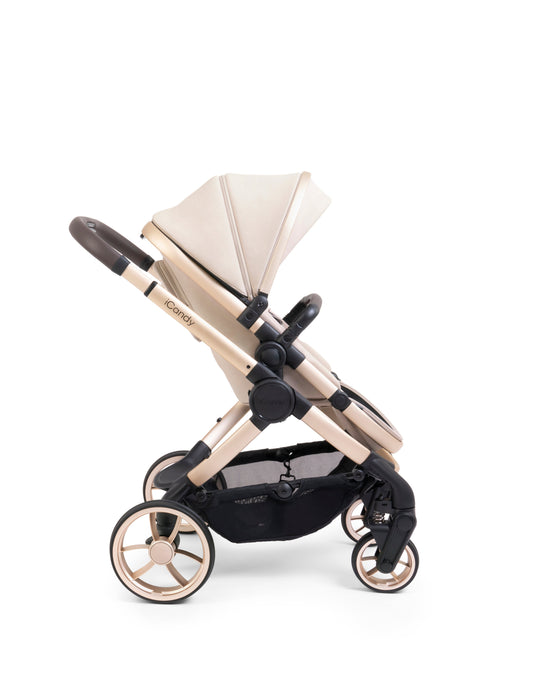iCandy Peach 7 Complete Bundle with Cocoon Car Seat & Base - Biscotti on Blonde