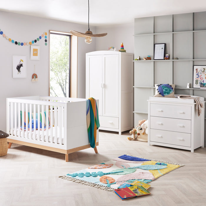 Babymore Mona 3 Piece Room Set - White