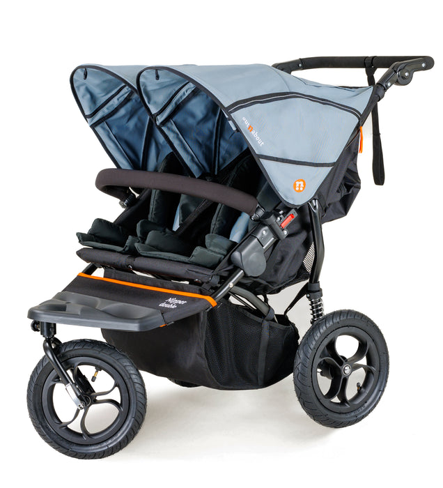 Out n About Double Nipper V5 - Rocksalt Grey - Please allow 10 days for delivery
