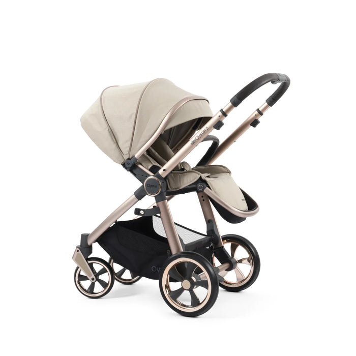 BabyStyle Oyster 3 Essential Bundle with Capsule i-Size Car Seat & Oyster Duofix Base - Creme Brûlée - Delivery Late May