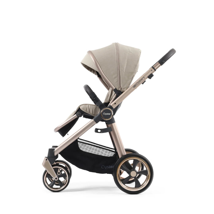 BabyStyle Oyster 3 Essential Bundle with Cybex Cloud T Car Seat & Rotating Base - Creme Brûlée - Delivery Late August