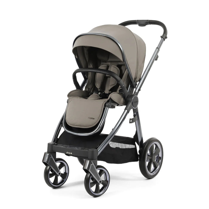 BabyStyle Oyster 3 Luxury Bundle with Cybex Cloud T Car Seat & Rotating Base - Stone - Delivery Late July