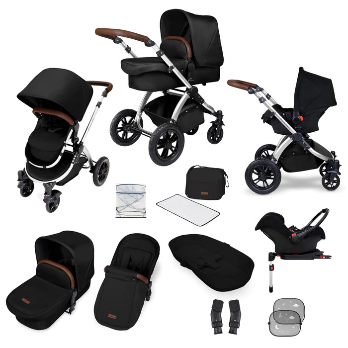 Ickle Bubba Stomp V4 - Chrome/Midnight/Tan with Galaxy Car Seat
