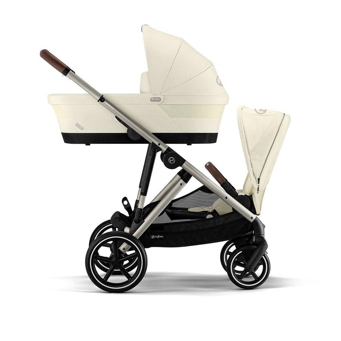Cybex Gazelle S Bundle with Cloud T Swivel Car Seat & Base - Seashell Beige/Taupe Frame - June Delivery