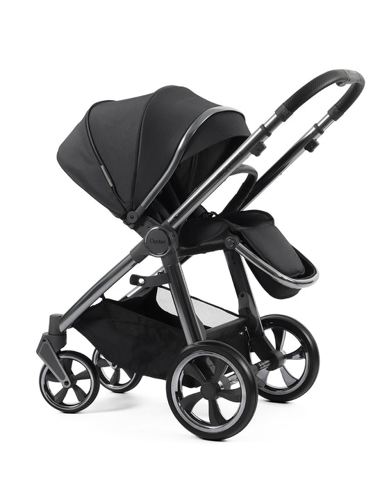BabyStyle Oyster 3 Luxury Bundle with Cybex Cloud T Car Seat & Rotating Base - Carbonite - Delivery Late July