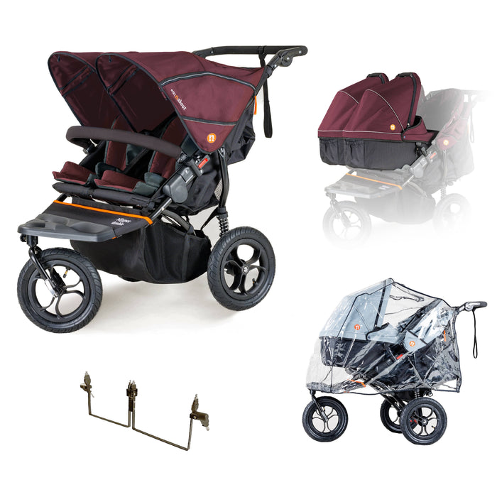 Out n About Double Nipper V5 Twin Starter Bundle - Brambleberry Red - Delivery Late April