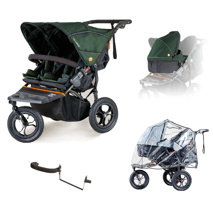 Out n About Double Nipper V5 Newborn & Toddler Starter Bundle - Sycamore Green