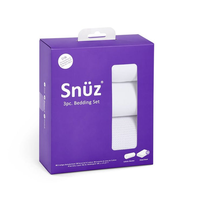 SnuzPod Crib 3 Piece Bedding Set - White