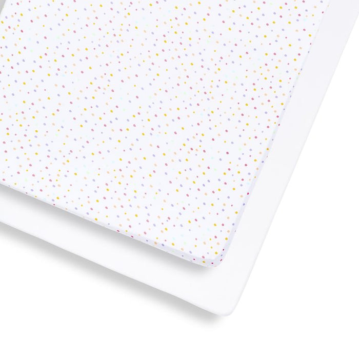 Snuz Cot & Cot Bed 2 Pack Fitted Sheets - Colour Spots