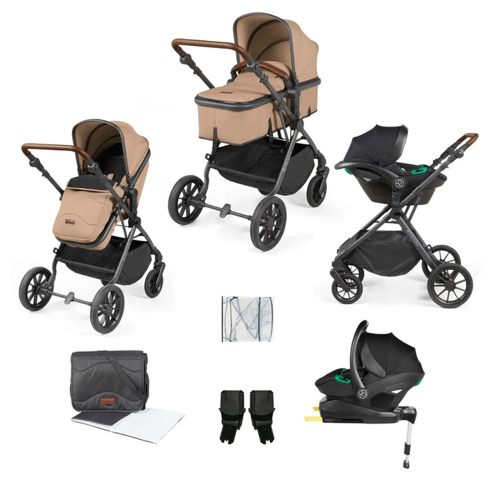 Ickle Bubba Cosmo i-Size Travel System with Isofix Base - Gunmetal/Desert