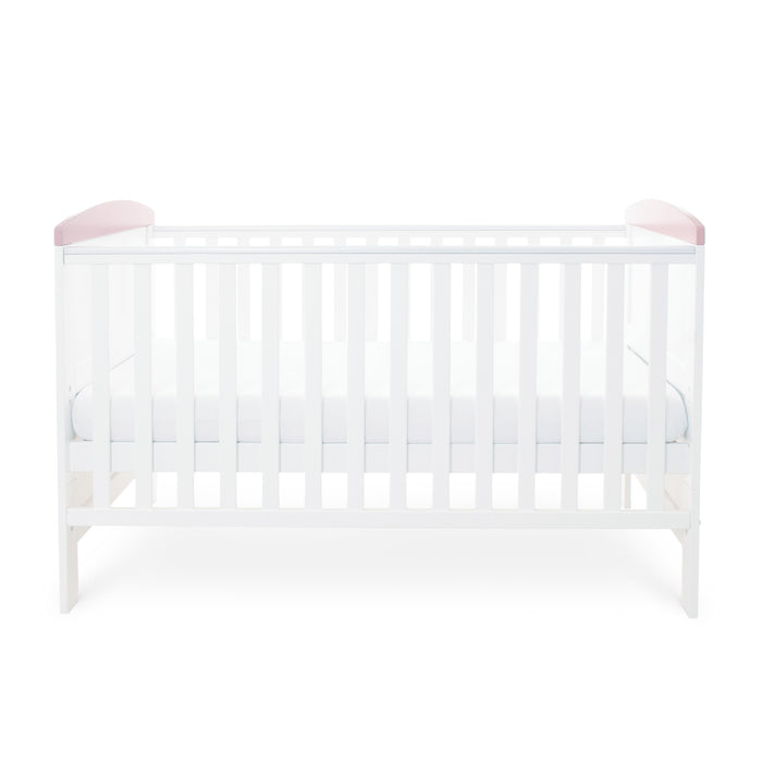 Ickle Bubba Coleby Style Cot Bed - Elephant Love Pink