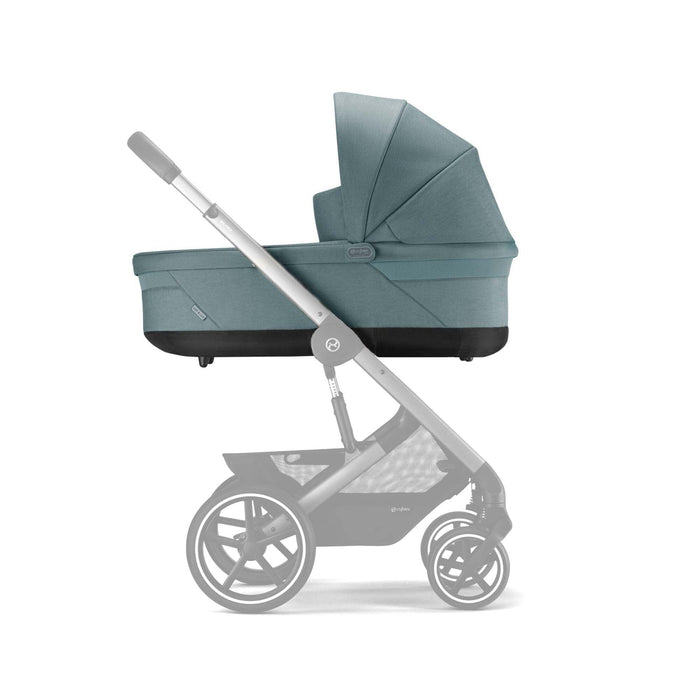 Cybex Balios S Lux Bundle with Aton B2 Car Seat & Base - Sky Blue/Taupe Frame - Delivery Early July