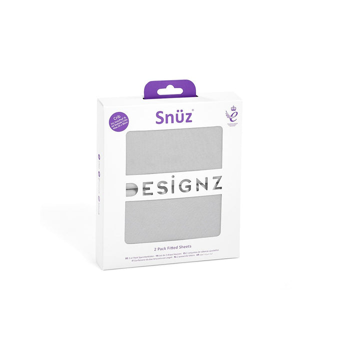 SnuzPod Crib 2 Pack Fitted Sheets - Grey