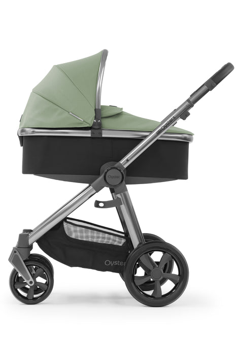 BabyStyle Oyster 3 Pushchair & Carrycot - Spearmint on Gunmetal Chassis - Delivery Late June