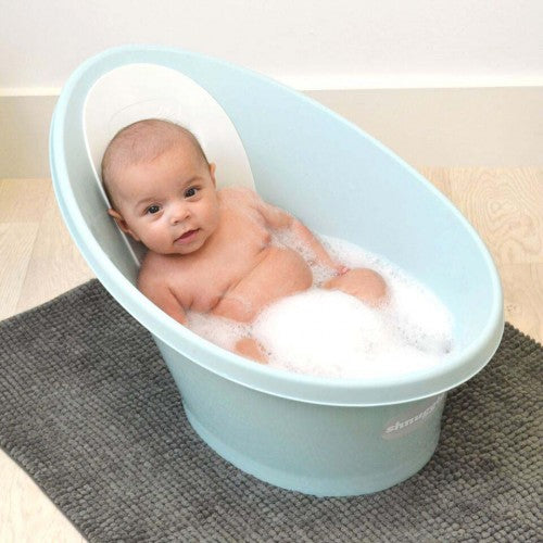 Shnuggle Baby Bath - White with Grey Back Rest