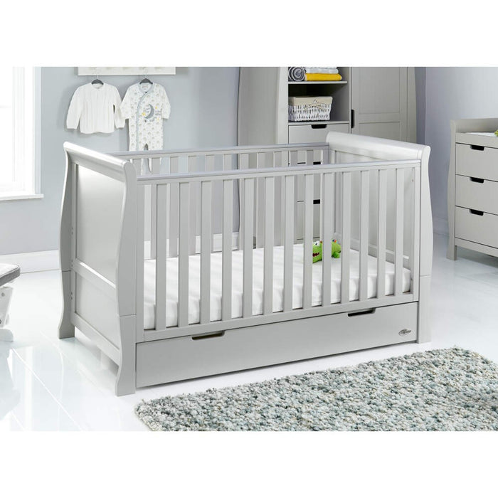 Obaby Stamford Classic Sleigh 7 Piece Room Set - Warm Grey - Delivery Late May