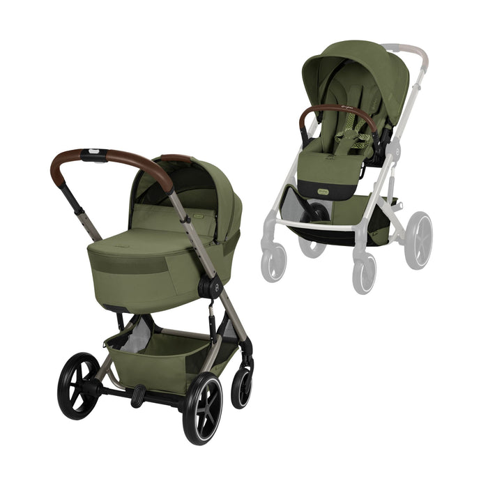 Cybex Balios S Lux Pushchair + Fold Carrycot - Moss Green