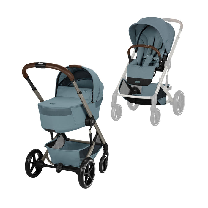 Cybex Balios S Lux Pushchair + Fold Carrycot - Stormy Blue