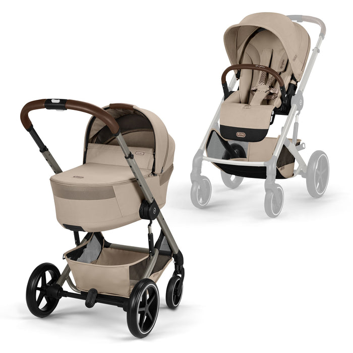 Cybex Balios S Lux Pushchair + Fold Carrycot - Almond Beige