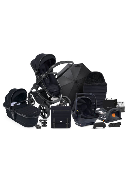 iCandy Peach 7 Complete Bundle with Cocoon Car Seat & Base - Black Edition - May Delivery