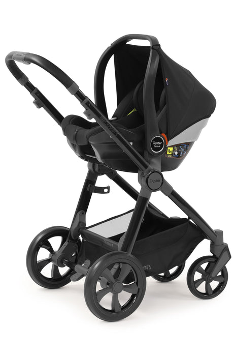 BabyStyle Oyster 3 Ultimate Bundle with Capsule i-Size Car Seat & Oyster Duofix Base - Pixel on Gloss Black Chassis - Delivery Mid July