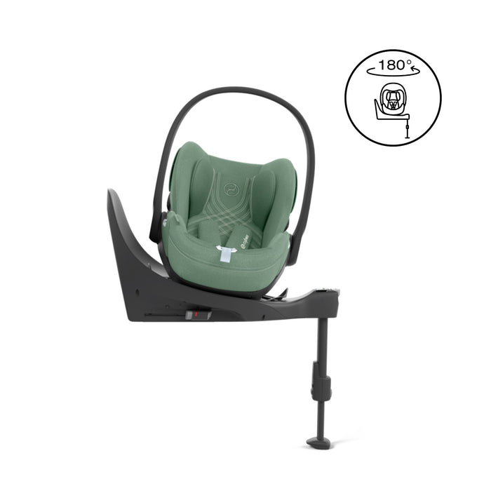 Cybex Cloud T i-Size Rotating Baby Car Seat & Isofix Base - Leaf Green Plus - June Delivery