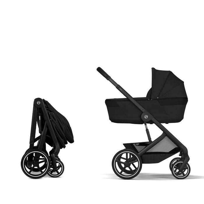 Cybex Balios S Lux Pushchair + Fold Carrycot - Moon Black - Delivery Late August