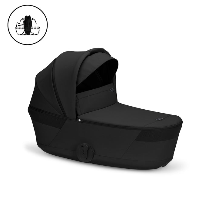 Cybex Balios S Lux Pushchair + Fold Carrycot - Moon Black - Delivery Late August