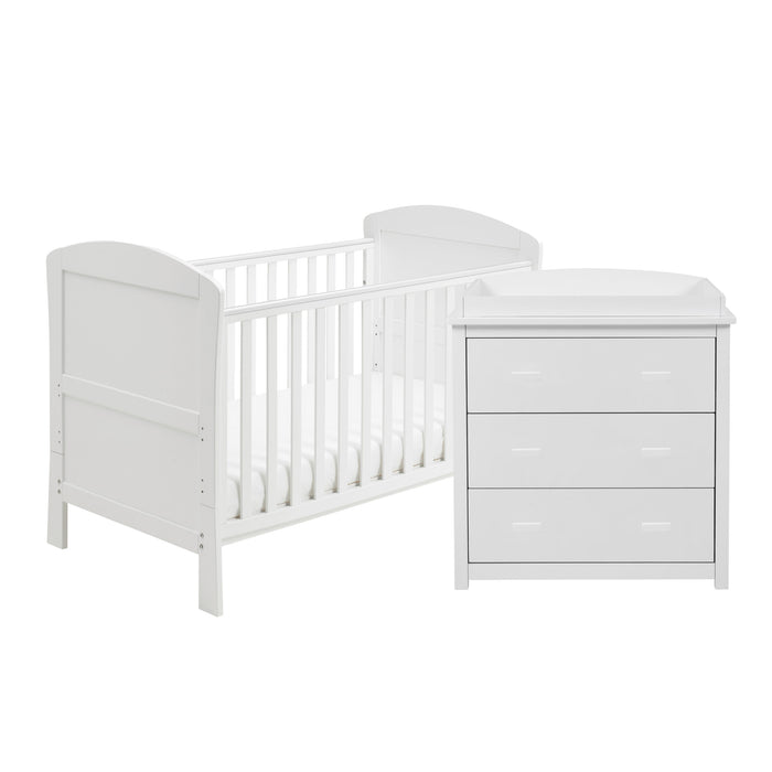 Babymore Aston 2 Piece Room Set - White - Delivery Early Jan