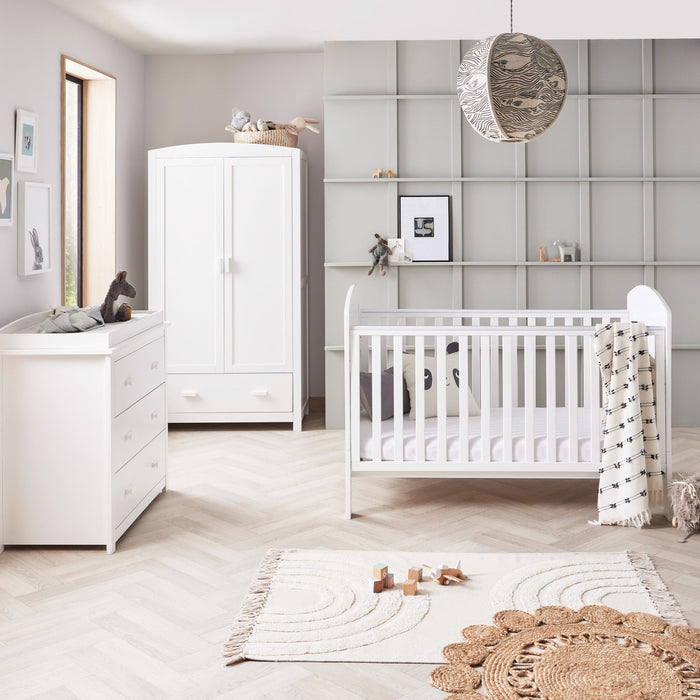 Babymore Aston 3 Piece Room Set - White - Delivery Early Jan