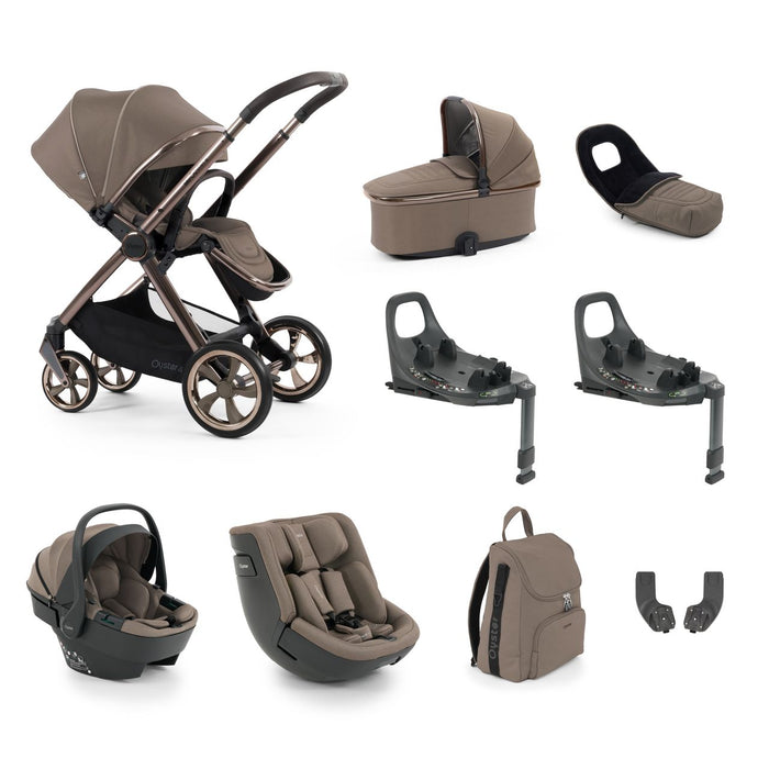 BabyStyle Oyster 4 in Chocolate Velvet Luxury Bundle with Toddler Seat