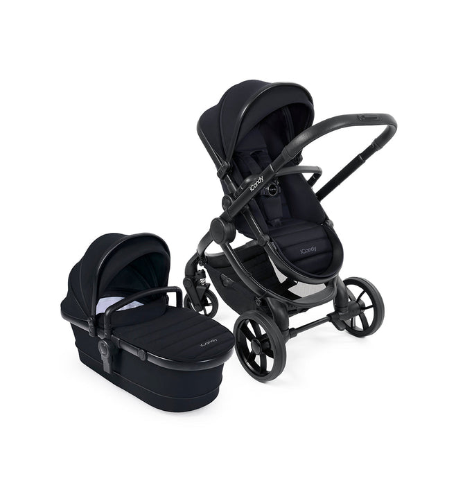 iCandy Peach 7 Complete Bundle with Cocoon Car Seat & Base - Black Edition - May Delivery
