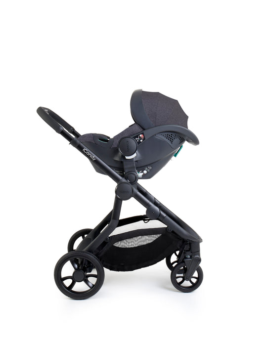 iCandy Orange 4 Pushchair with Cocoon Car Seat & Base - Jet Fossil Edition - June Delivery