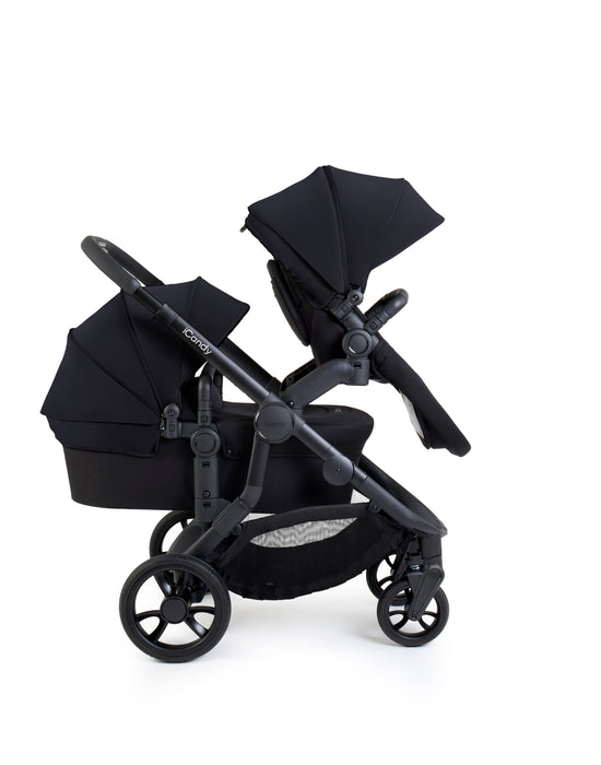 iCandy Orange 4 Pushchair with Cocoon Car Seat & Base - Jet Black Edition - June Delivery