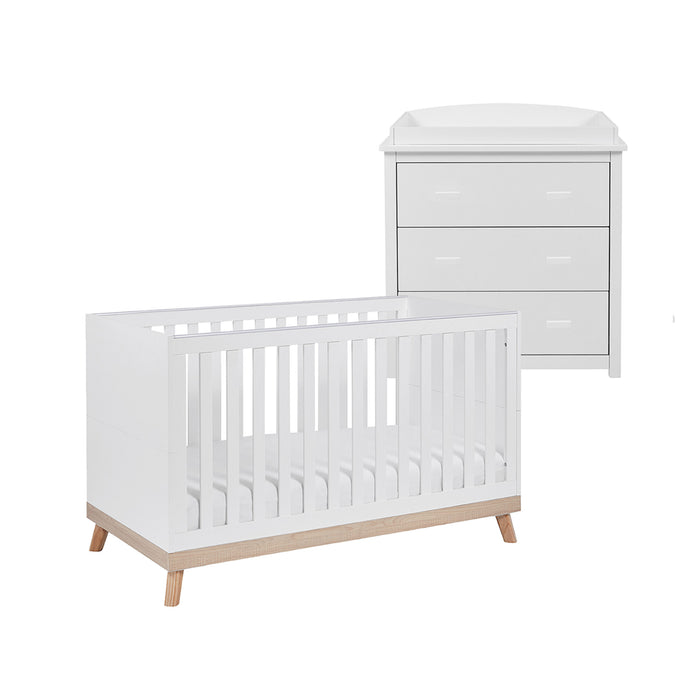 Babymore Mona 2 Piece Room Set - White - Delivery Early Jan