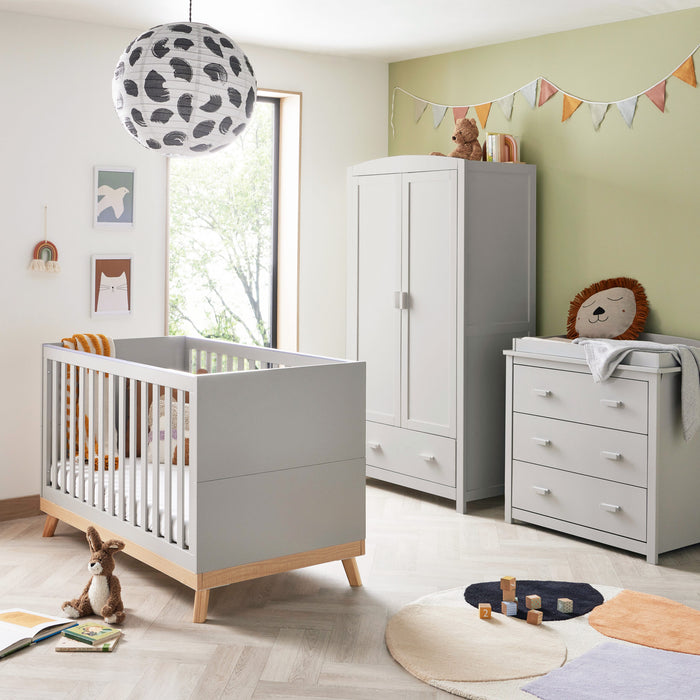 Babymore Mona 3 Piece Room Set - Grey - Delivery Early Jan