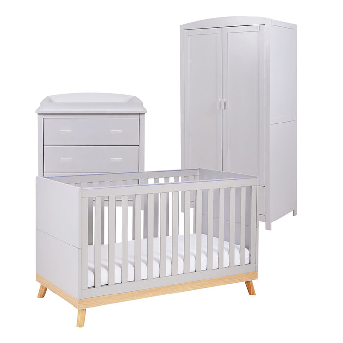 Babymore Mona 3 Piece Room Set - Grey - Delivery Early Jan