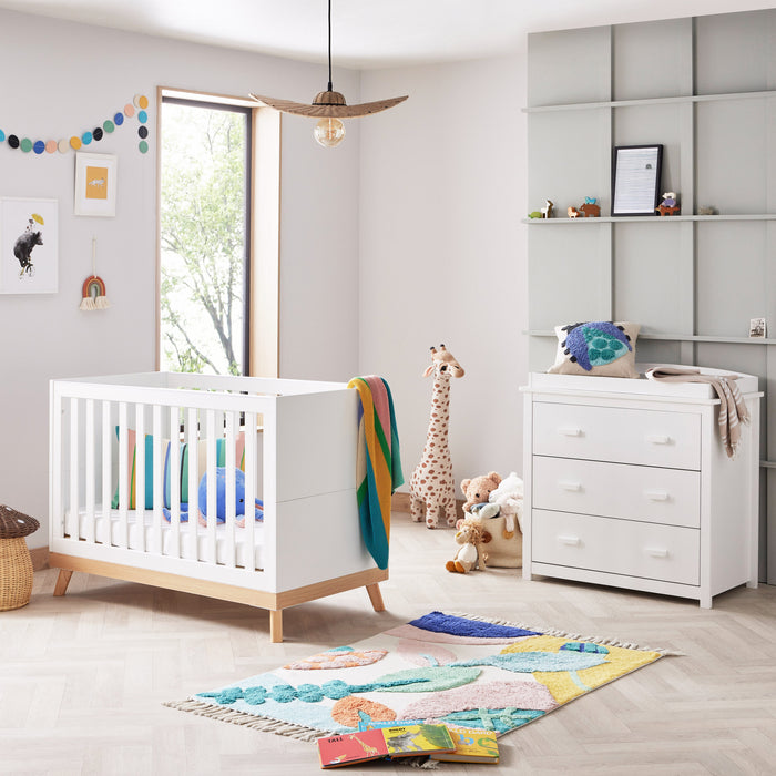 Babymore Mona Mini 2 Piece Room Set - White - Delivery Early Jan