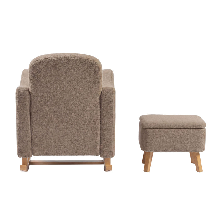 Bebe & Beyond Soother Nursing Chair & Stool - Biscuit Ted - End of October Delivery