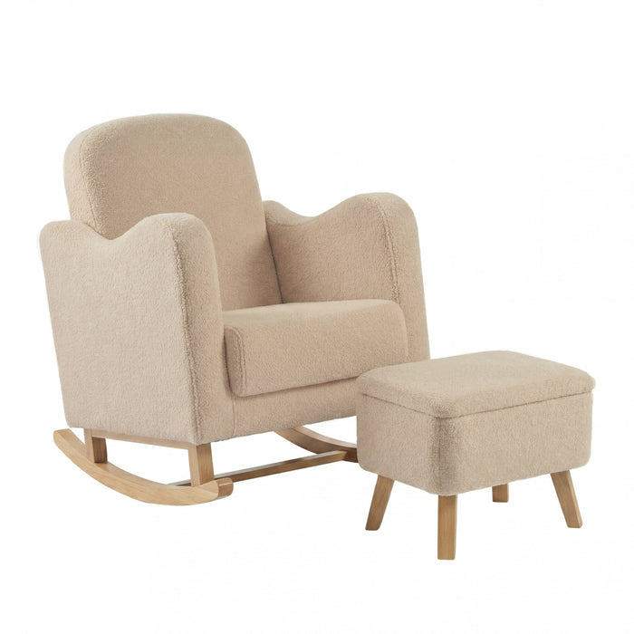 Bebe & Beyond Soother Nursing Chair & Stool - Oat Ted - End of October Delivery