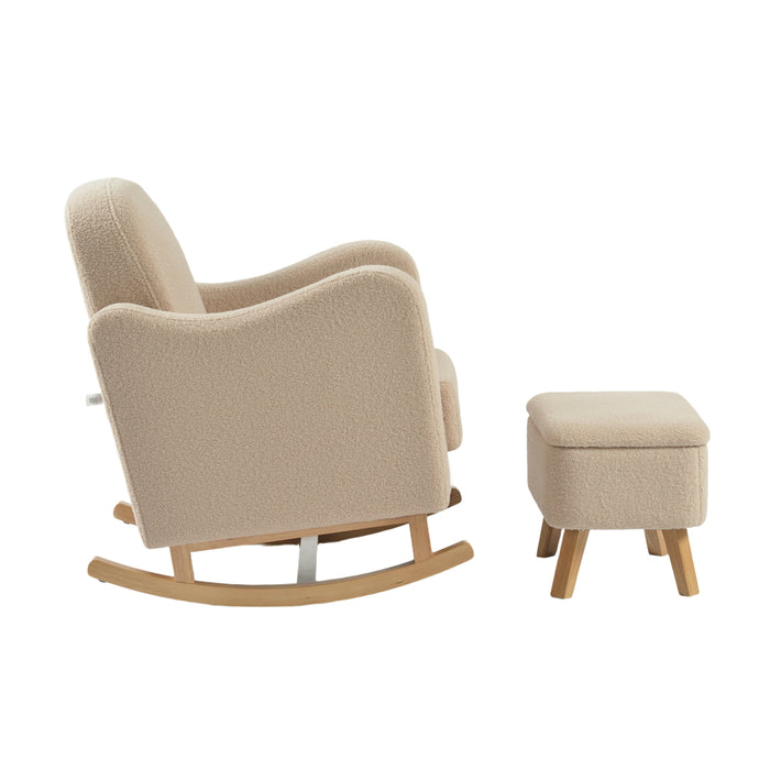 Bebe & Beyond Soother Nursing Chair & Stool - Oat Ted - End of October Delivery