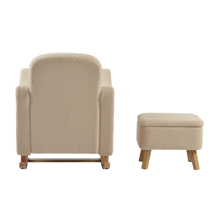 Bebe & Beyond Soother Nursing Chair & Stool - Oat Ted - End of October Delivery
