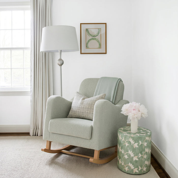 Bebe & Beyond Soother Nursing Chair - Sage Boucle - End of October Delivery