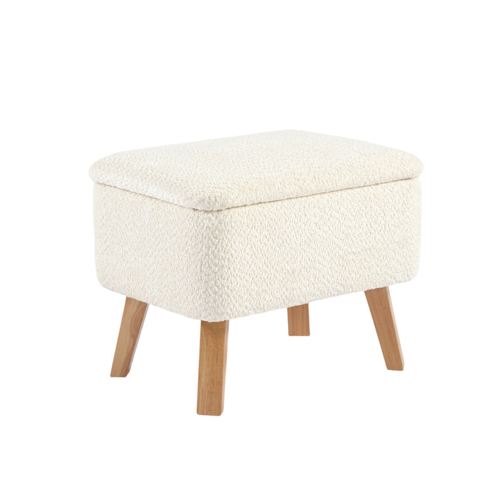 Bebe & Beyond Soother Nursing Chair & Stool - Off White - End of October Delivery