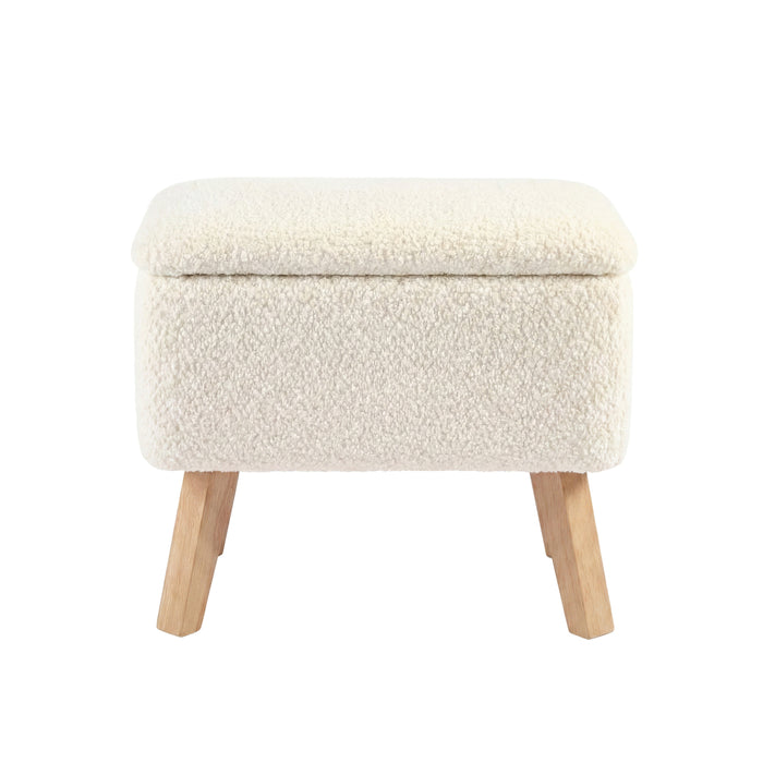 Bebe & Beyond Soother Nursing Chair & Stool - Off White - End of October Delivery