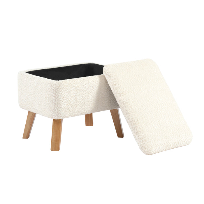 Bebe & Beyond Soother Nursing Chair & Stool - Off White - End of October Delivery